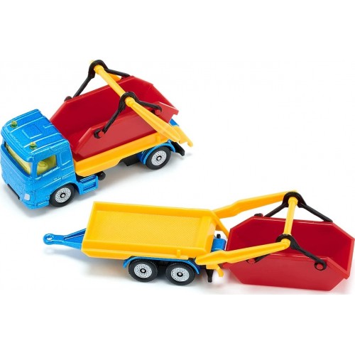 siku Truck With Skip And Trailer, Toy Truck, Metal/Plastic, Mult 1695 4006874016952
