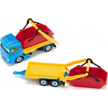 siku Truck With Skip And Trailer, Toy Truck, Metal/Plastic, Mult 1695 4006874016952