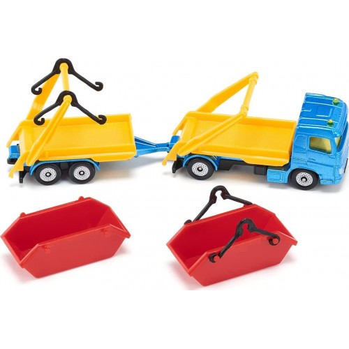 siku Truck With Skip And Trailer, Toy Truck, Metal/Plastic, Mult 1695 4006874016952