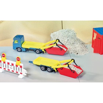 siku Φορτηγό με τρέιλερ και 2 κάδους, Metal/Plastic 1695 4006874016952