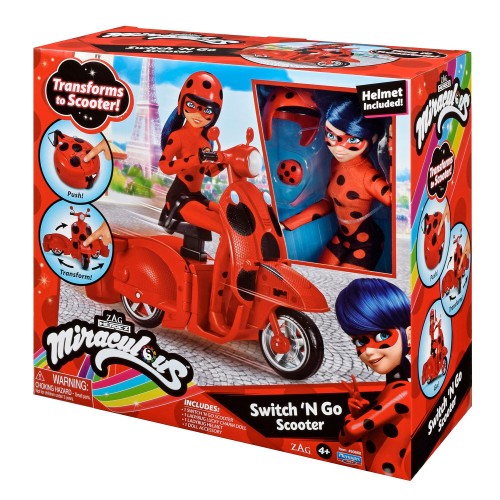Giochi Preziosi Miraculous Scooter with Exclusive Doll Ladybug MRA47000 8056379139188