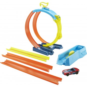 Mattel Hot Wheels Track Builder Unlimited Split Loop βασικα εξαρτηματα πιστας GLC87 / HDX77 194735034420