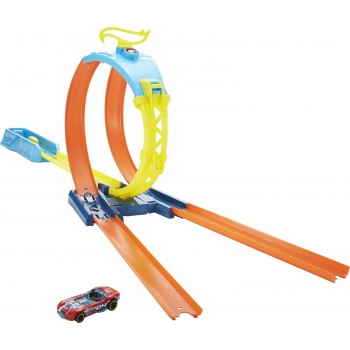 Mattel Hot Wheels Track Builder Unlimited Split Loop βασικα εξαρτηματα πιστας GLC87 / HDX77 194735034420