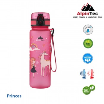 AlpinTec Παιδικό Παγούρι 500Ml Pink - Princess C-500PK-PR 4891321282154