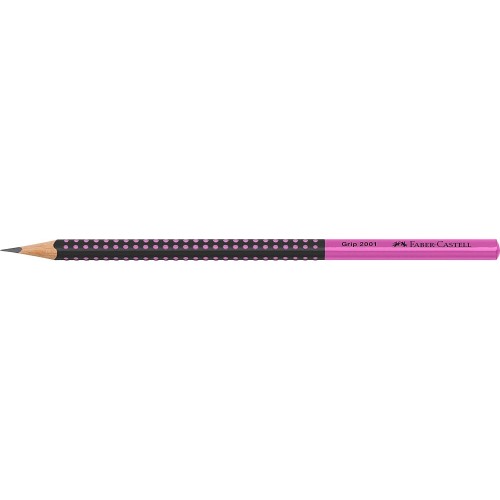 Faber-Castell Graphite Pencil, Grip 2001 - Two Tone Black/Pink 517011 4005405170118