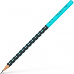 Faber-Castell Graphite Pencil, Grip 2001 - Two Tone Black/Turquoise 517012 4005405170125