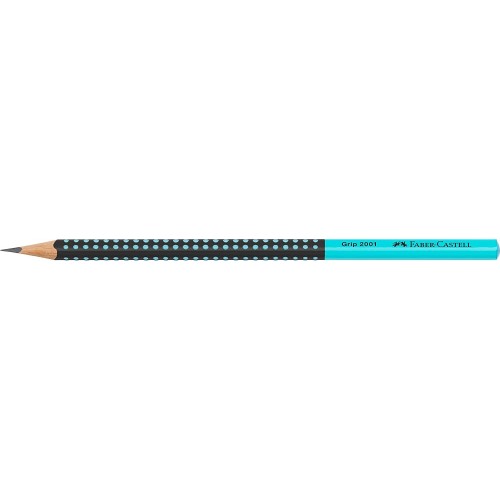 Faber-Castell Graphite Pencil, Grip 2001 - Two Tone Black/Turquoise 517012 4005405170125