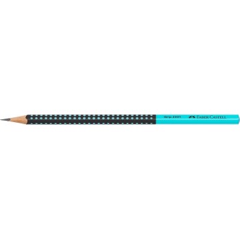 Faber-Castell Graphite Pencil, Grip 2001 - Two Tone Black/Turquoise 517012 4005405170125