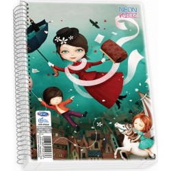 SKAG Τετράδιο Neon Kidz Σπιράλ 17X25 2 Θεμάτων - 1 Τεμάχιο 244336 5201303244336
