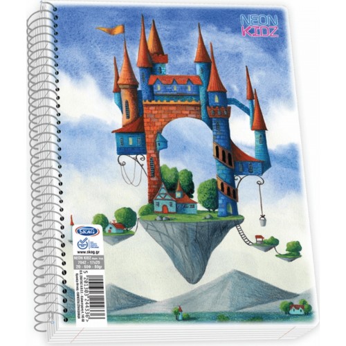 SKAG Τετράδιο Neon Kidz Σπιράλ 17X25 2 Θεμάτων - 1 Τεμάχιο 244336 5201303244336