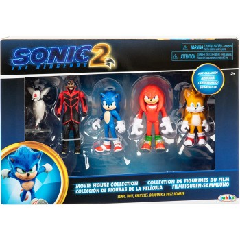 JAKKS PACIFIC Sonic The Hedgehog, Sonic 2 Movie Action Figure Set JPA41268 192995412682