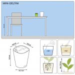 Lechusa LECHUZA ΑΥΤΟΠΟΤΙΖΟΜΕΝΗ ΓΛΑΣΤΡΑ MINI-DELTINI Apricot High-Gloss All-In-One Set 14956 4008789149565