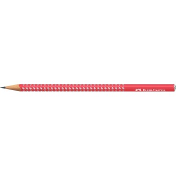 Faber-Castell Sparkle Graphite Pencil, Candy Cane Red Μολύβι Κόκκινο Β 118240 4005401182405