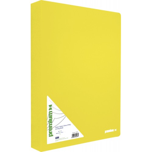 A&G PAPER School folder PP 2 rings Type O-ring Premium A4 Yellow (spine 3cm) 32206 5205616322064