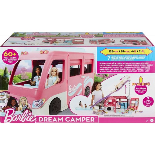 Mattel Barbie Dreamcamper Νέο Τροχόσπιτο με 60+ Αξεσουάρ HCD46 194735007646