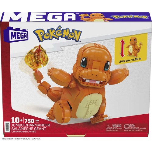 MEGA Pokemon Jumbo Charmander building set with 750 compatible bricks HHL13 194735070411