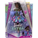 Mattel Barbie Extra Fancy Doll In Teddy-Print Gown With Sheer Train, Teddy Bear HHN13 194735072620