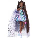 Mattel Barbie Extra Fancy Doll In Teddy-Print Gown With Sheer Train, Teddy Bear HHN13 194735072620