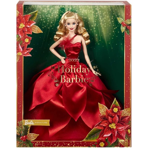 Mattel Barbie Signature 2022 Holiday Doll Blonde Hair, 6 Years And Up HBY03 194735004904
