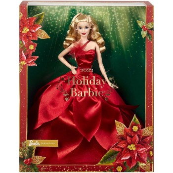 Mattel Barbie Signature 2022 Holiday Doll Blonde Hair, 6 Years And Up HBY03 194735004904