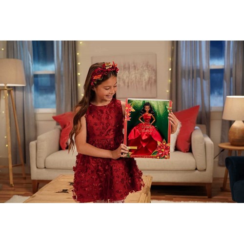 Mattel Barbie Merry Christmas Black HBY04 194735005116