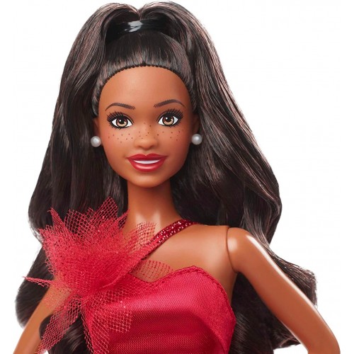 Mattel Barbie Merry Christmas Black HBY04 194735005116
