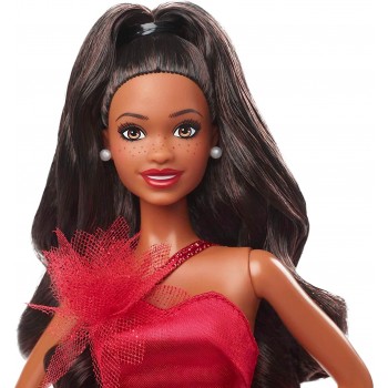 Mattel Barbie Merry Christmas Black HBY04 194735005116