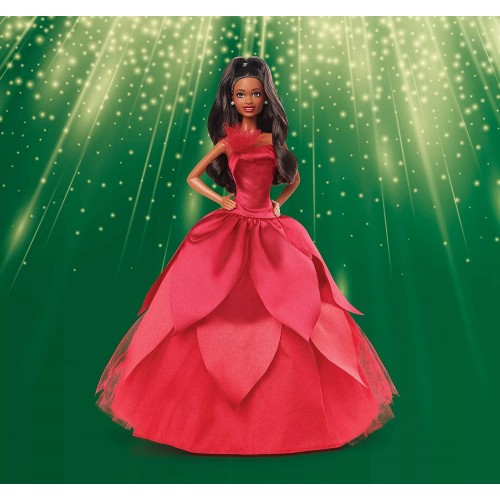Mattel Barbie Merry Christmas Black HBY04 194735005116