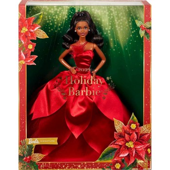 Mattel Barbie Merry Christmas Black HBY04 194735005116