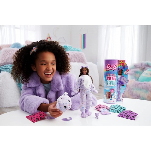 Mattel Barbie Cutie Reveal Fantasy Series Doll With Teddy Bear -Plush Costume And 10 Surprises  HJL57 194735089529