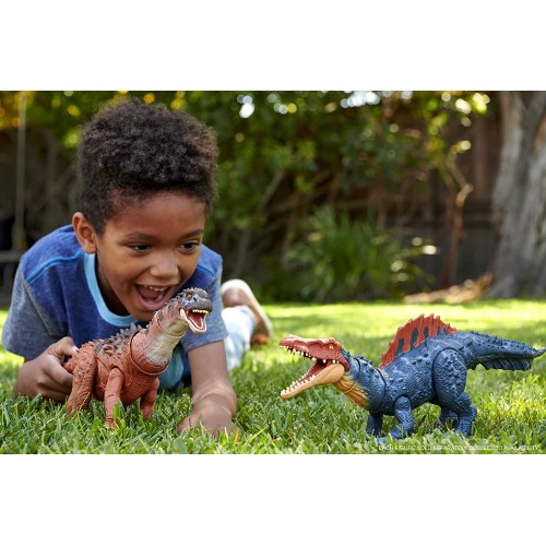 Mattel Jurassic World Dominion Massive Action Siamosaurus Dinosaur Figure, Attack And Chomp, Large Range Of Motion, HDX47 / HDX5