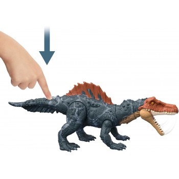Mattel Jurassic World Dominion Massive Action Siamosaurus Dinosaur Figure, Attack And Chomp, Large Range Of Motion, HDX47 / HDX5