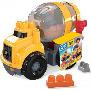 MEGA CAT Cement Mixer With Big Building Blocks, Buildng Toys For Toddlers 9 Pieces GFG11 887961761016