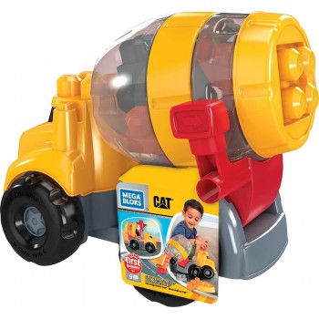 MEGA CAT Cement Mixer With Big Building Blocks, Buildng Toys For Toddlers 9 Pieces GFG11 887961761016