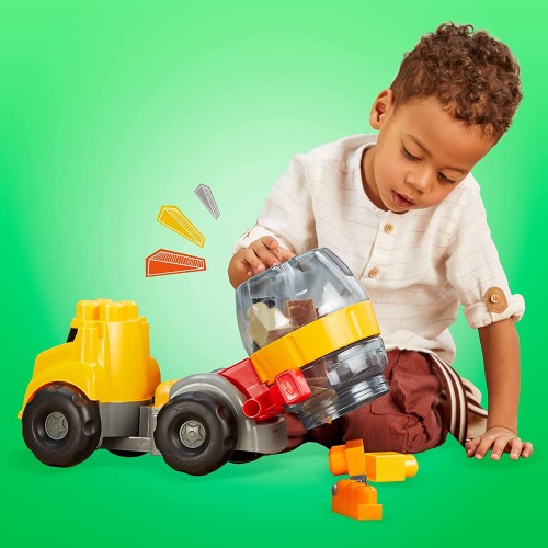 MEGA CAT Cement Mixer With Big Building Blocks, Buildng Toys For Toddlers 9 Pieces GFG11 887961761016