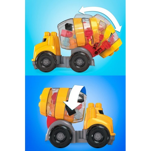 MEGA CAT Cement Mixer With Big Building Blocks, Buildng Toys For Toddlers 9 Pieces GFG11 887961761016