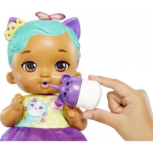 Mattel My Garden Baby Feed And Change Kitten Doll 12-In Accessories, With HHL22 194735070473
