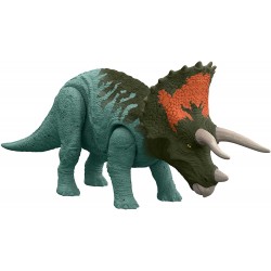 Mattel Jurassic World Dominion Roar Strikers Triceratops Dinosaur Action Figure With Motion And Sound HDX17 / HDX40 194735034000