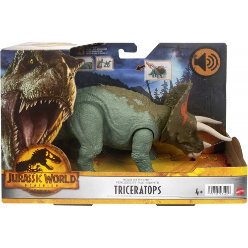 Mattel Jurassic World Νεοι Δεινοσαυροι Με Κινουμενα Μελη, Λειτουργια Επιθεσης & Ηχους Triceratops  HDX17 / HDX40 194735034000