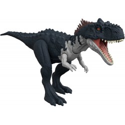 Mattel Jurassic World Dominion Roar Strikers Rajasaurus Carnivore Dinosaur Action Sound, Neck Stretch Chomp HDX17 / HDX45 194735