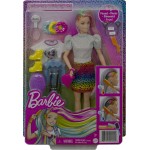 Mattel Barbie Leopard Rainbow Hair Ξανθιά Κούκλα Color-change Hair Feature, 16 Αξεσουάρ GRN81 887961909029