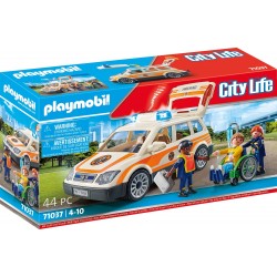 Playmobil City Life Όχημα Πρώτων Βοηθειών με διασώστες 71037 4008789710376