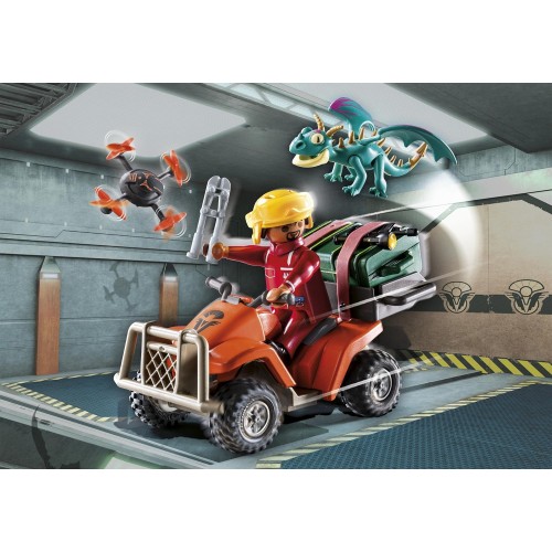 Playmobil Dragons: The Nine Realms - Phil Με Τετράτροχη Μοτοσικλέτα Atv 71085 4008789710857