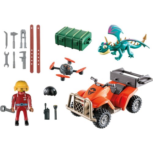 Playmobil Dragons: The Nine Realms - Phil Με Τετράτροχη Μοτοσικλέτα Atv 71085 4008789710857