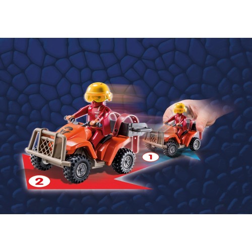 Playmobil Dragons: The Nine Realms - Phil Με Τετράτροχη Μοτοσικλέτα Atv 71085 4008789710857