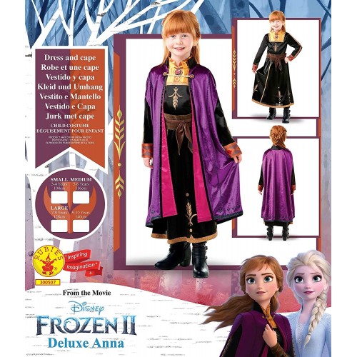 Rubies Official Disney Frozen 2, Anna Deluxe Dress Παιδική Στολή Medium 300507M 883028390304