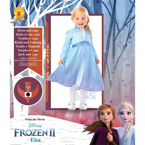 Rubies Official Disney Frozen 2, Elsa Classic Travel Dress Παιδική Στολή Toddler 300284/2-3 883028360345