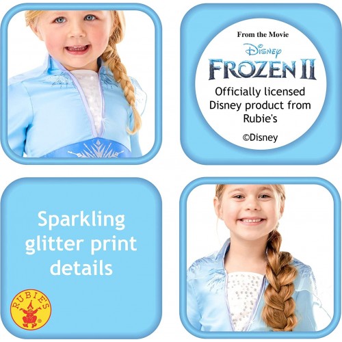 Rubies Official Disney Frozen 2, Elsa Classic Travel Dress, Childs Costume Toddler 300284/2-3 883028360345