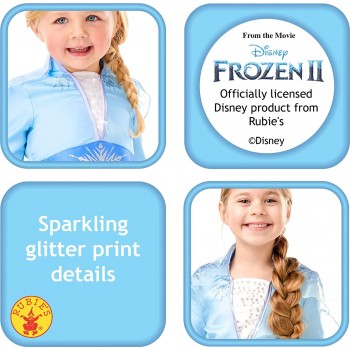 Rubies Official Disney Frozen 2, Elsa Classic Travel Dress, Childs Costume Toddler 300284/2-3 883028360345
