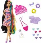 Mattel Barbie Totally Hair Heart-Themed Doll, Petite, 8.5 Inch Fantasy Hair, Dress HCM90 194735014842